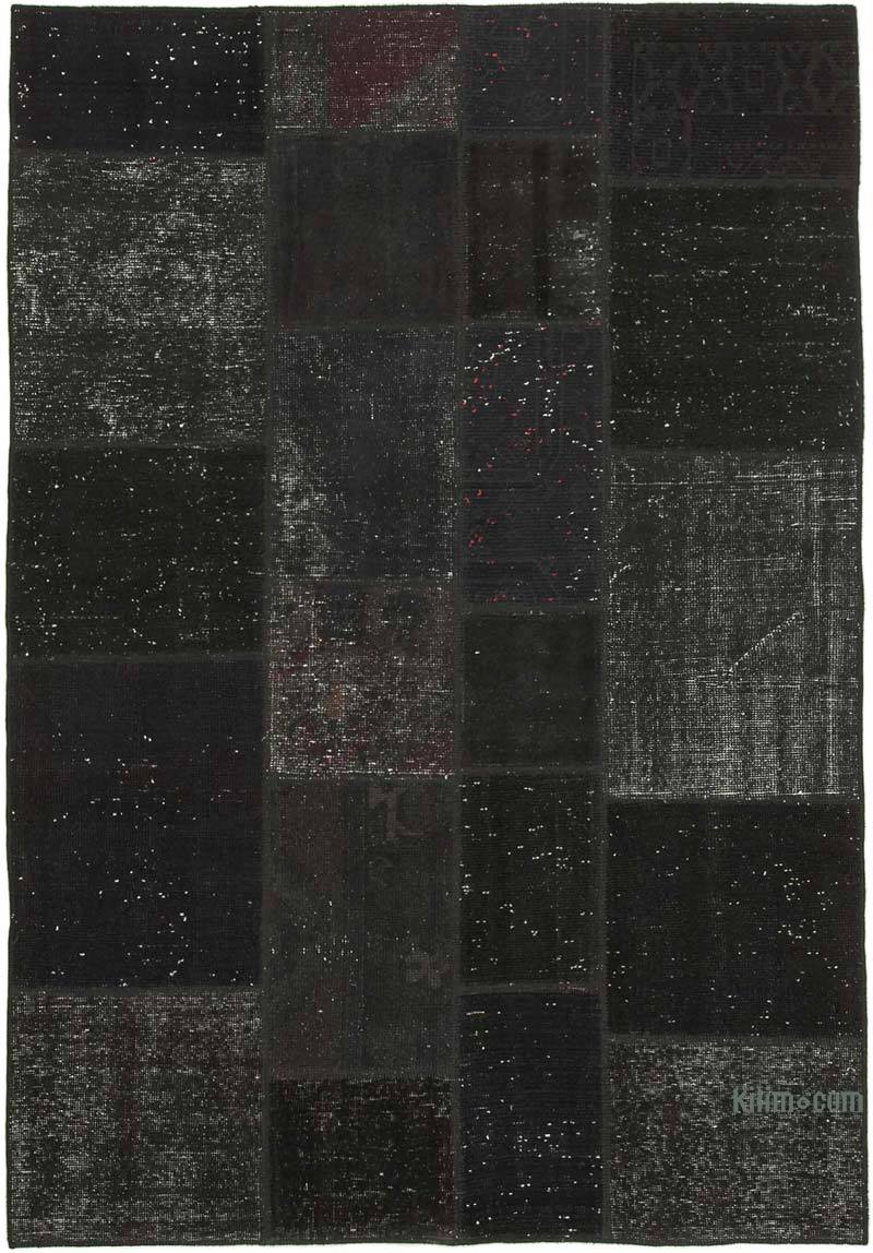 Patchwork Hand-Knotted Turkish Rug - 5' 7" x 8'  (67" x 96") - K0064124