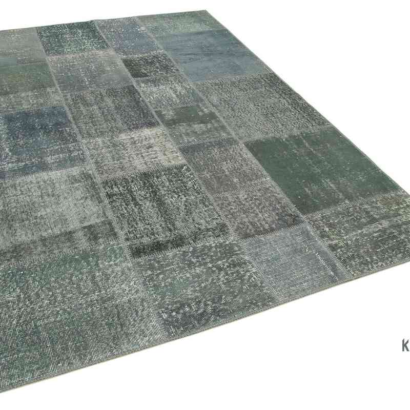 Patchwork Hand-Knotted Turkish Rug - 5' 7" x 7' 10" (67" x 94") - K0064133