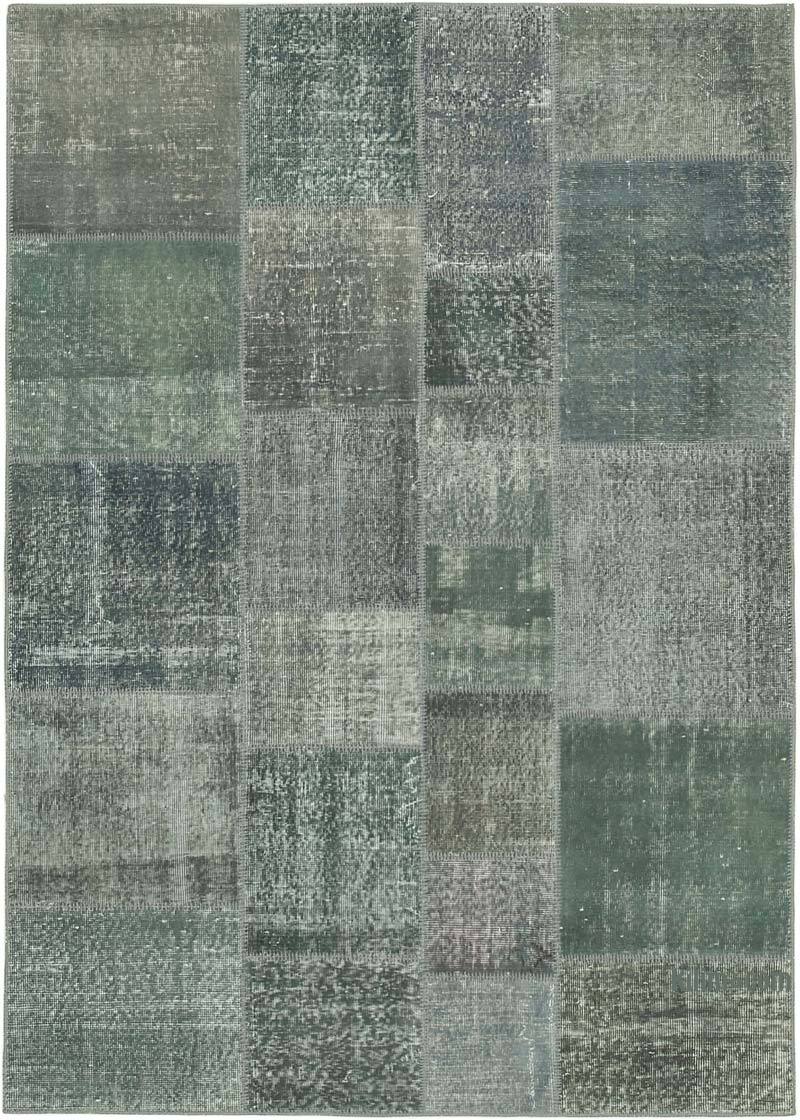 Patchwork Hand-Knotted Turkish Rug - 5' 7" x 7' 10" (67" x 94") - K0064133