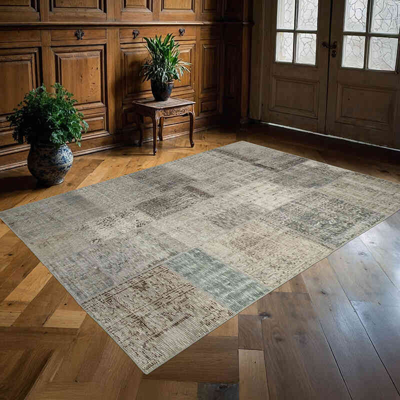 Patchwork El Dokuma Halı - 170 cm x 240 cm - K0064135