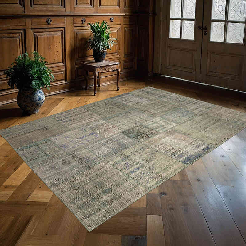 Patchwork El Dokuma Halı - 176 cm x 246 cm - K0064142