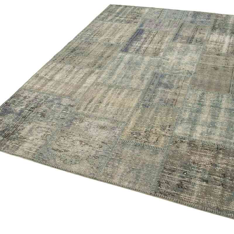 Patchwork Hand-Knotted Turkish Rug - 5' 9" x 8'  (69" x 96") - K0064148