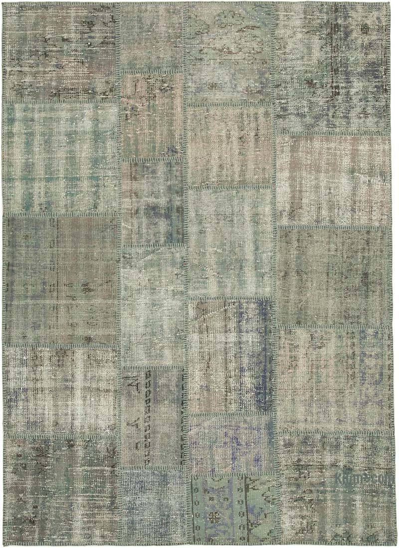 Patchwork Hand-Knotted Turkish Rug - 5' 9" x 8'  (69" x 96") - K0064148