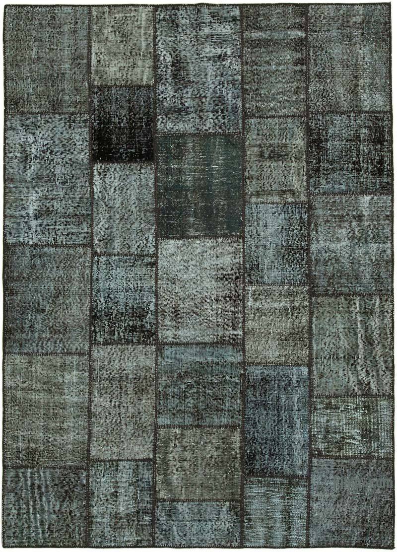 Patchwork Hand-Knotted Turkish Rug - 5' 9" x 7' 11" (69" x 95") - K0064151