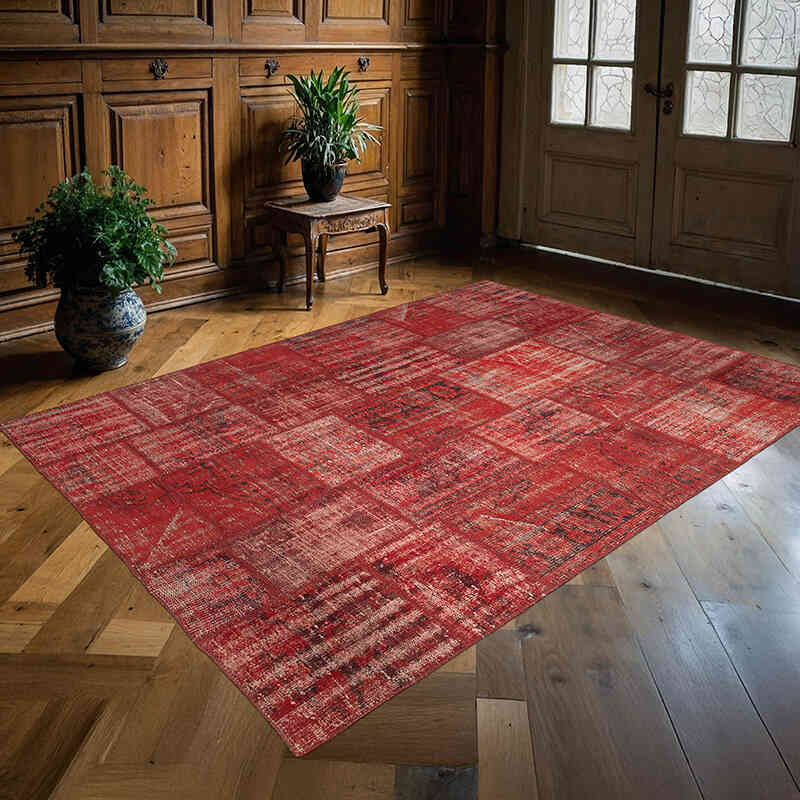 Patchwork El Dokuma Halı - 180 cm x 245 cm - K0064157