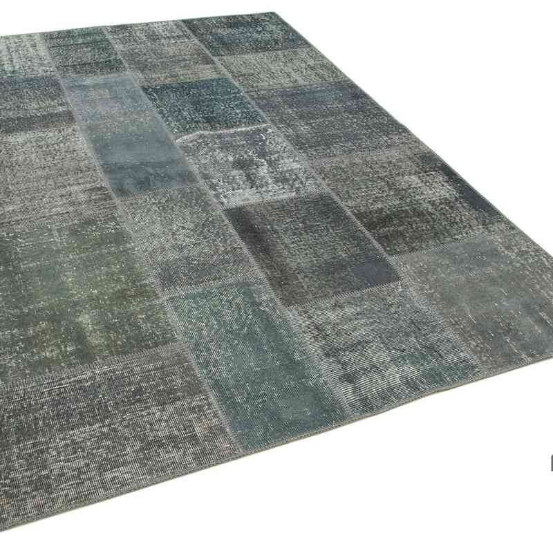 Patchwork Hand-Knotted Turkish Rug - 5' 7" x 7' 11" (67" x 95") - K0064164
