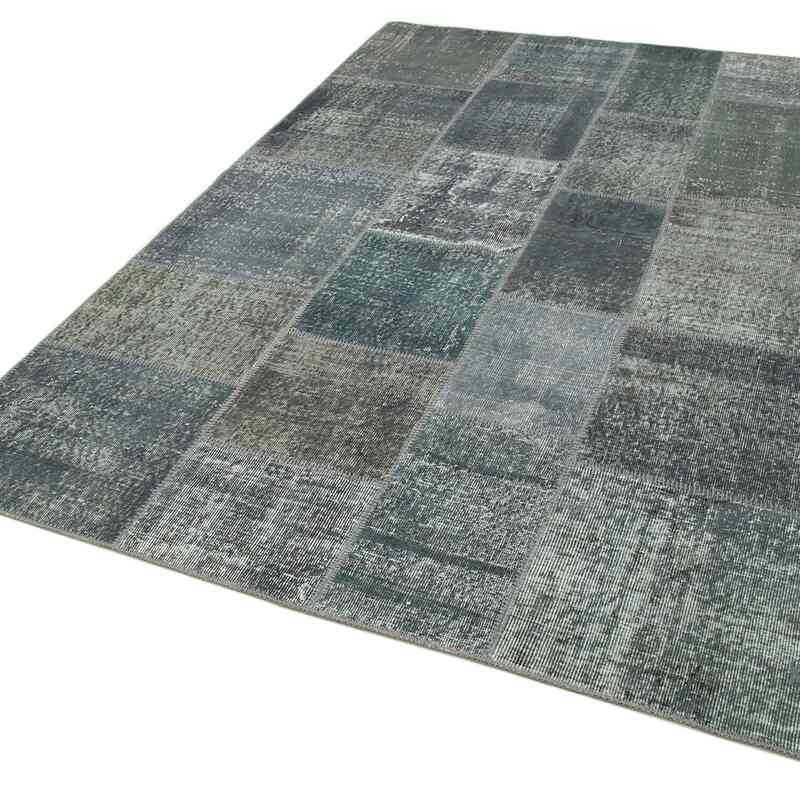 Patchwork Hand-Knotted Turkish Rug - 5' 7" x 7' 11" (67" x 95") - K0064164
