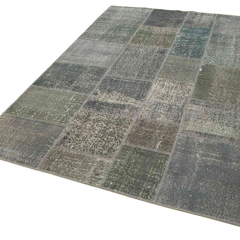 Patchwork Hand-Knotted Turkish Rug - 5' 7" x 7' 10" (67" x 94") - K0064165