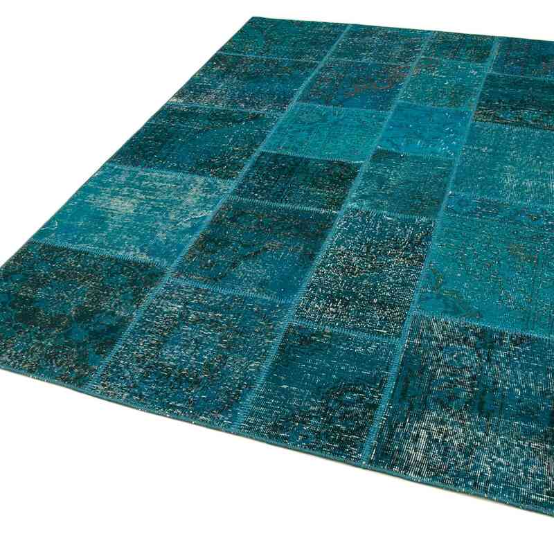 Patchwork Hand-Knotted Turkish Rug - 5' 7" x 8'  (67" x 96") - K0064167