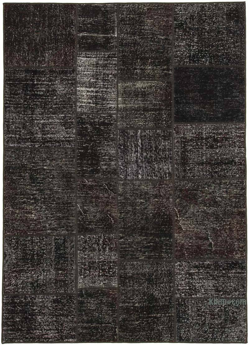 Patchwork Hand-Knotted Turkish Rug - 5' 7" x 7' 9" (67" x 93") - K0064170