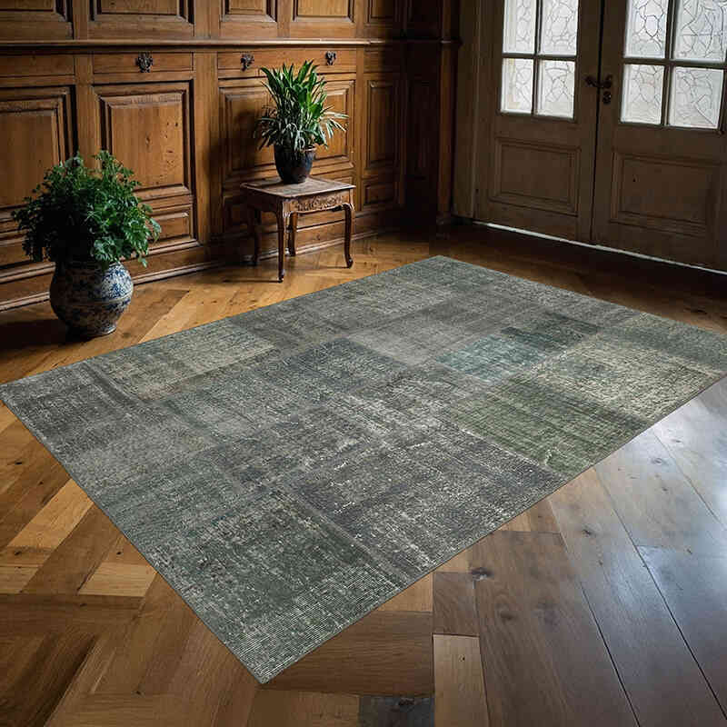 Patchwork El Dokuma Halı - 172 cm x 240 cm - K0064182