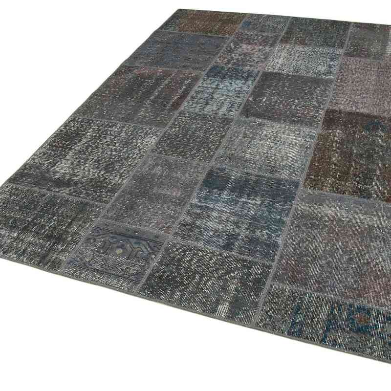 Patchwork Hand-Knotted Turkish Rug - 5' 7" x 7' 10" (67" x 94") - K0064186