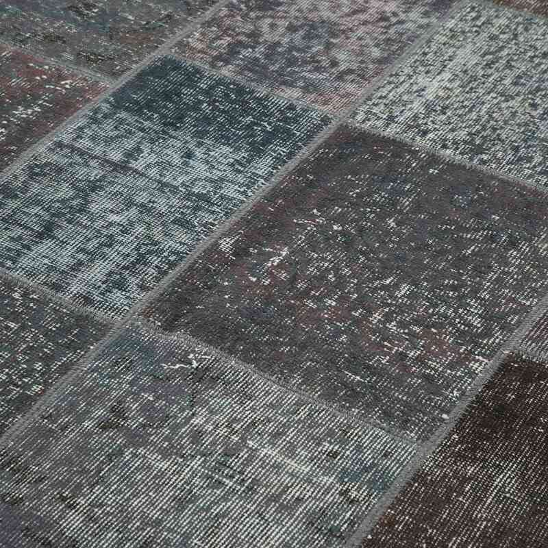 Patchwork Hand-Knotted Turkish Rug - 5' 7" x 7' 10" (67" x 94") - K0064186