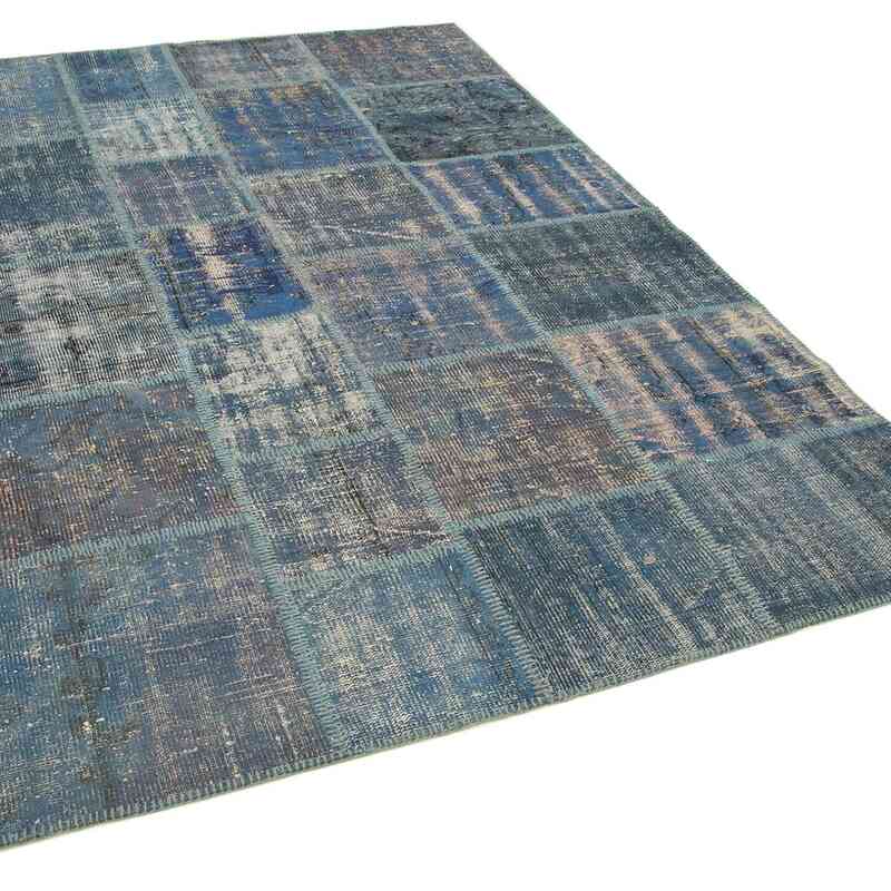 Patchwork Hand-Knotted Turkish Rug - 5' 9" x 8'  (69" x 96") - K0064187