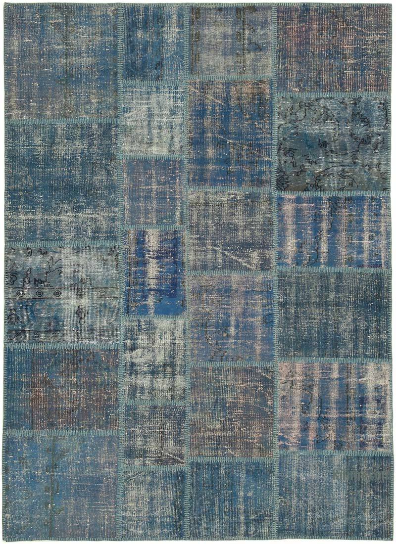 Patchwork Hand-Knotted Turkish Rug - 5' 9" x 8'  (69" x 96") - K0064187