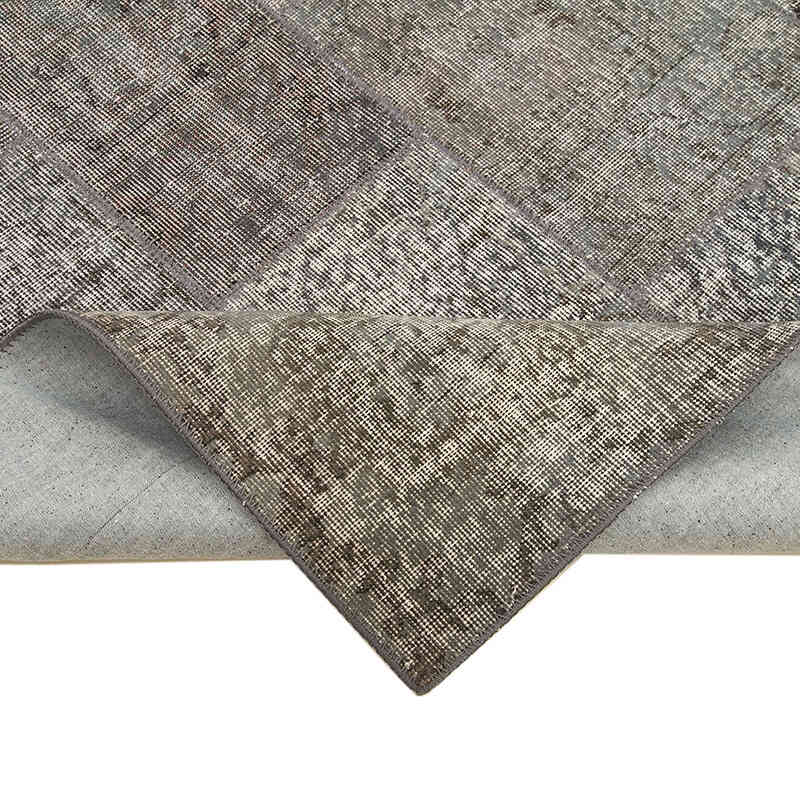 Patchwork Hand-Knotted Turkish Rug - 5' 7" x 7' 10" (67" x 94") - K0064188