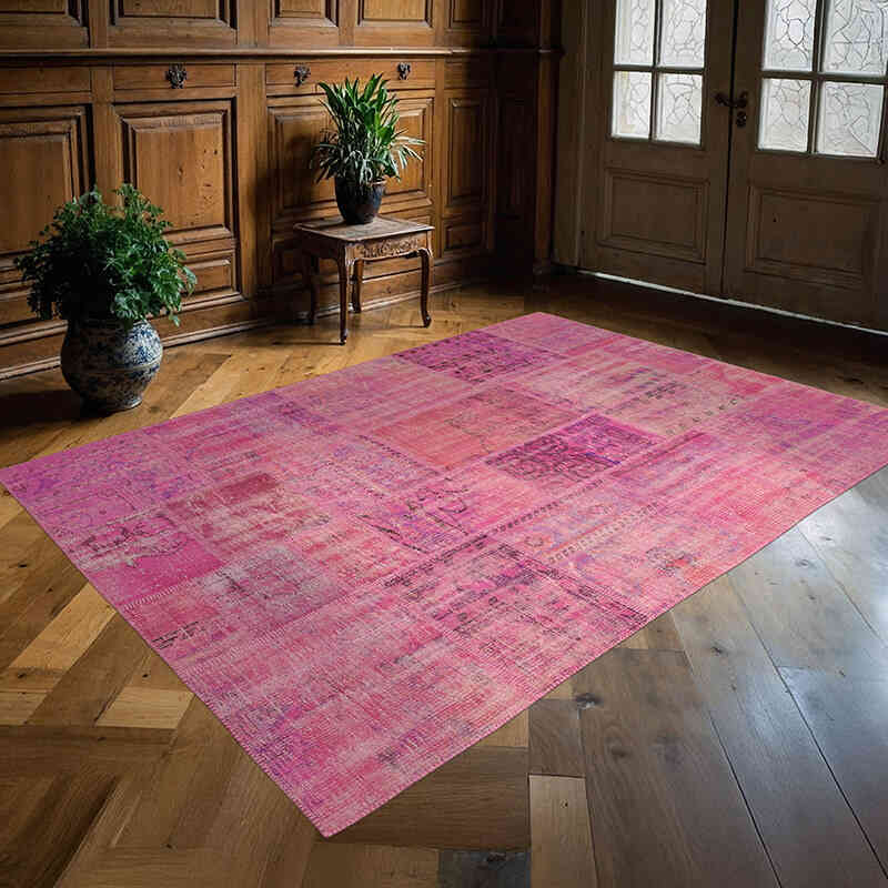 Patchwork El Dokuma Halı - 173 cm x 240 cm - K0064194