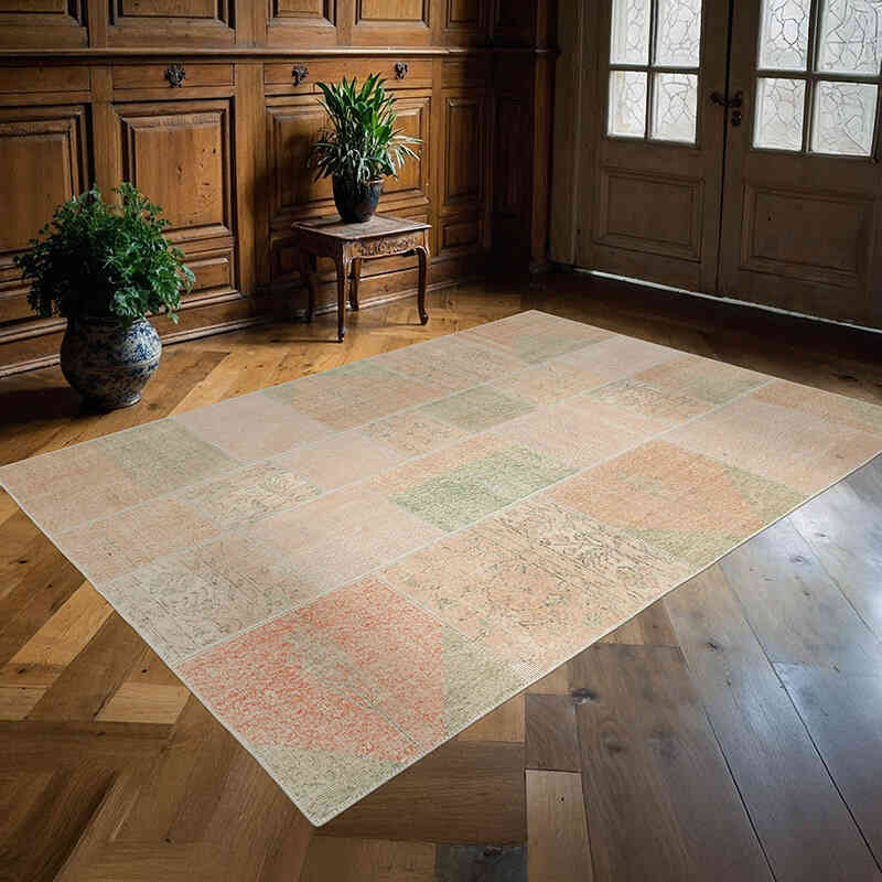Patchwork El Dokuma Halı - 172 cm x 242 cm - K0064196