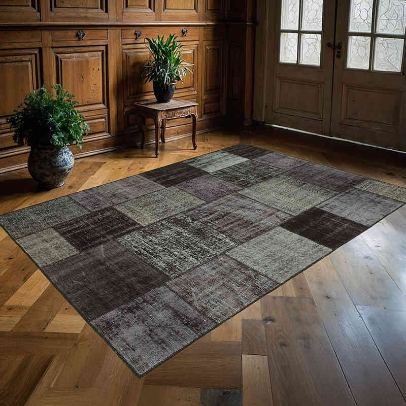 Patchwork El Dokuma Halı - 167 cm x 240 cm - K0064203