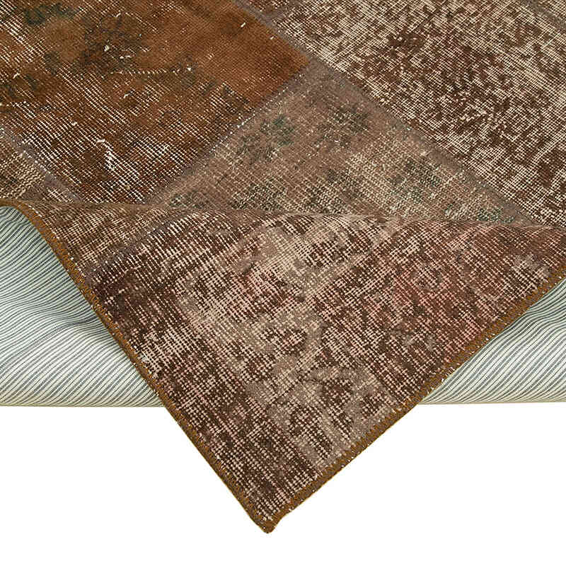 Patchwork Hand-Knotted Turkish Rug - 5' 7" x 7' 11" (67" x 95") - K0064204