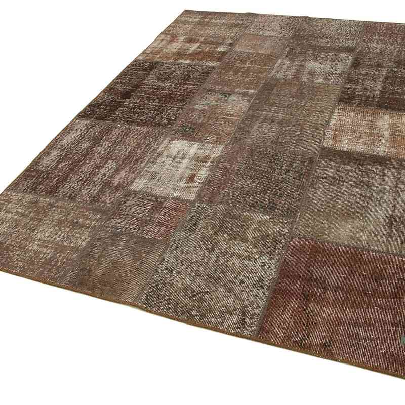 Patchwork Hand-Knotted Turkish Rug - 5' 7" x 8'  (67" x 96") - K0064208