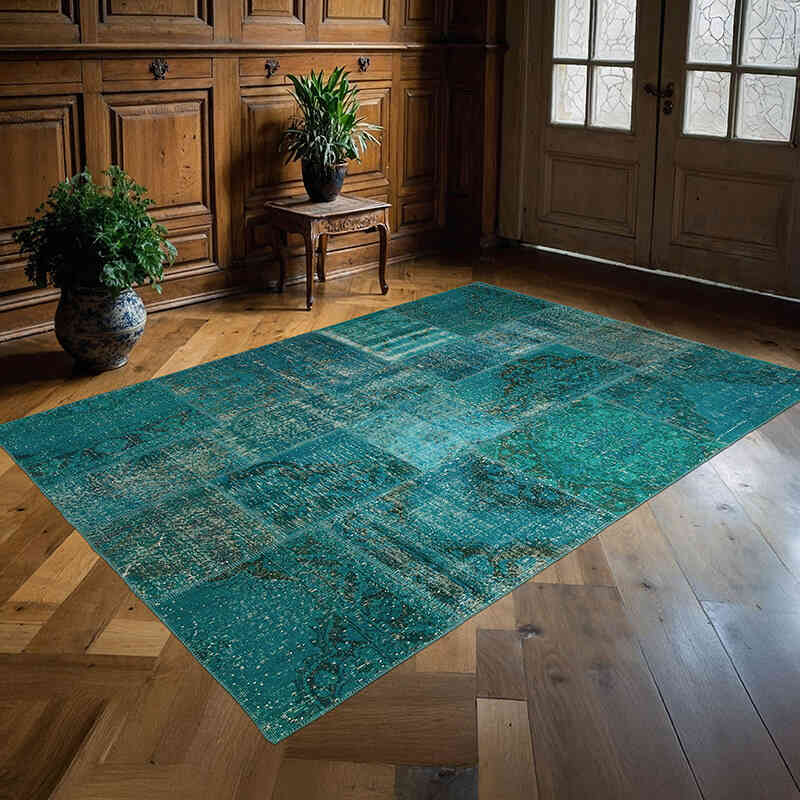 Patchwork El Dokuma Halı - 171 cm x 244 cm - K0064209