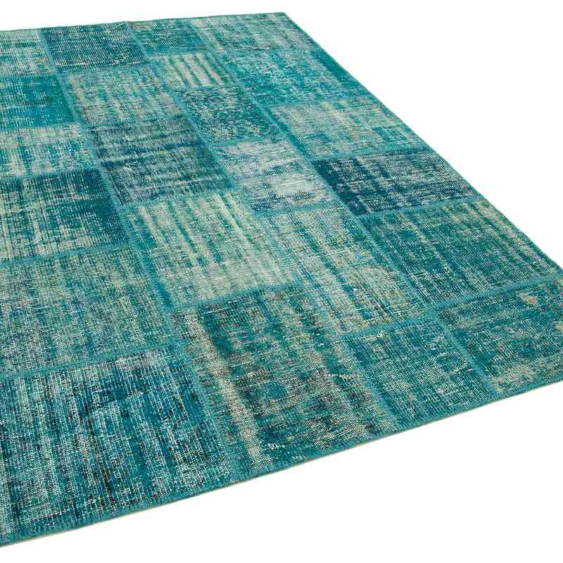 Patchwork Hand-Knotted Turkish Rug - 5' 9" x 7' 11" (69" x 95") - K0064210