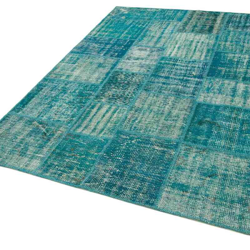 Patchwork Hand-Knotted Turkish Rug - 5' 9" x 7' 11" (69" x 95") - K0064210