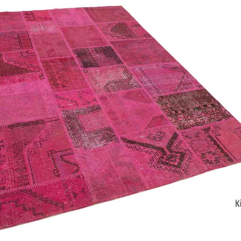 Patchwork Hand-Knotted Turkish Rug - 5' 8" x 8' 2" (68" x 98") - K0064214
