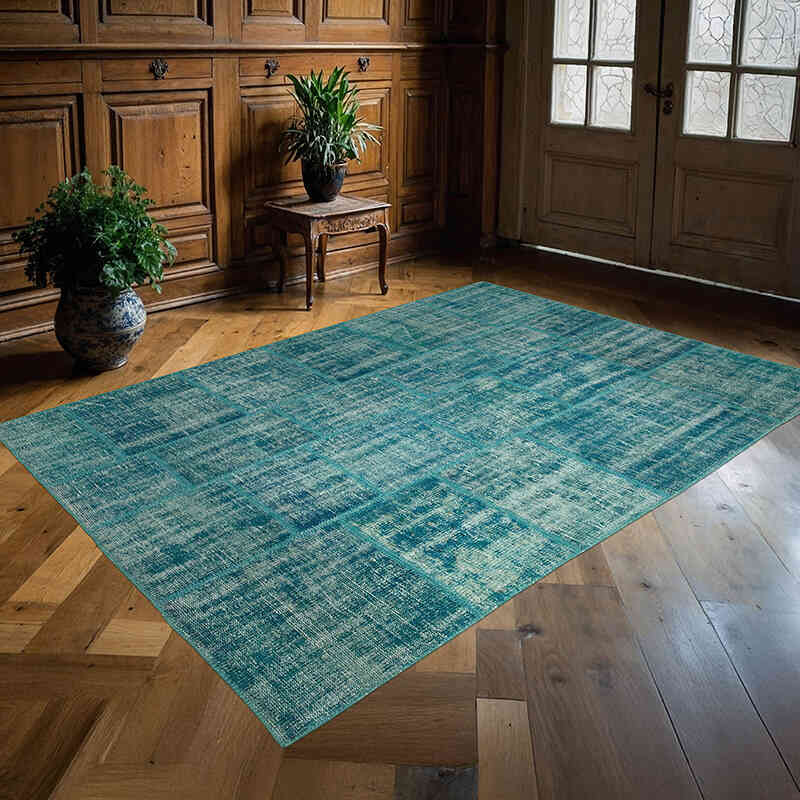 Patchwork El Dokuma Halı - 174 cm x 247 cm - K0064216