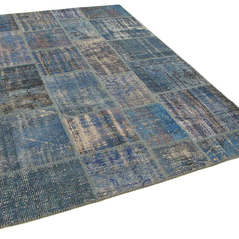 Patchwork Hand-Knotted Turkish Rug - 5' 9" x 8'  (69" x 96") - K0064219