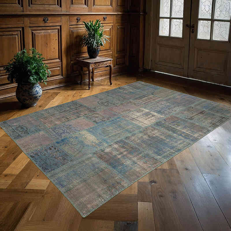 Patchwork El Dokuma Halı - 177 cm x 247 cm - K0064220
