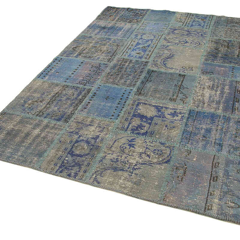 Patchwork Hand-Knotted Turkish Rug - 5' 9" x 8' 1" (69" x 97") - K0064221