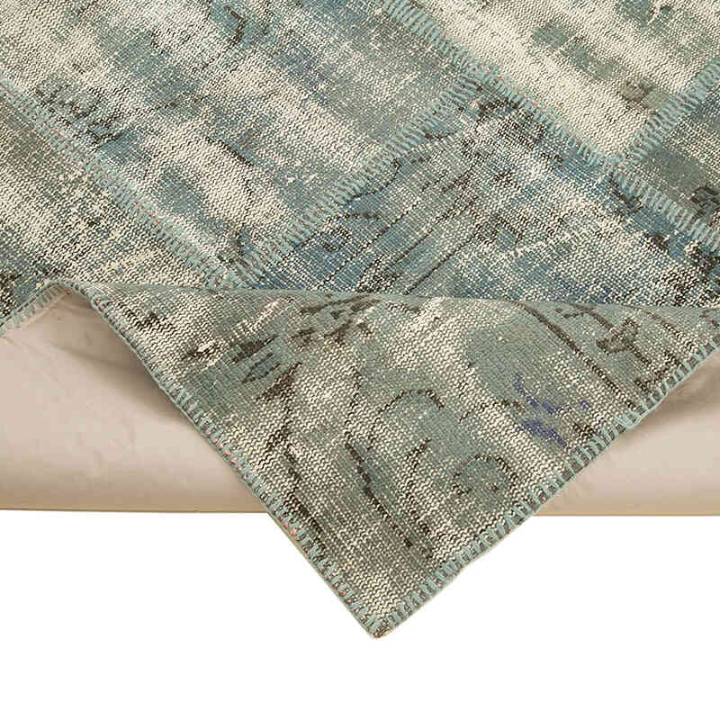 Patchwork Hand-Knotted Turkish Rug - 5' 9" x 7' 11" (69" x 95") - K0064225