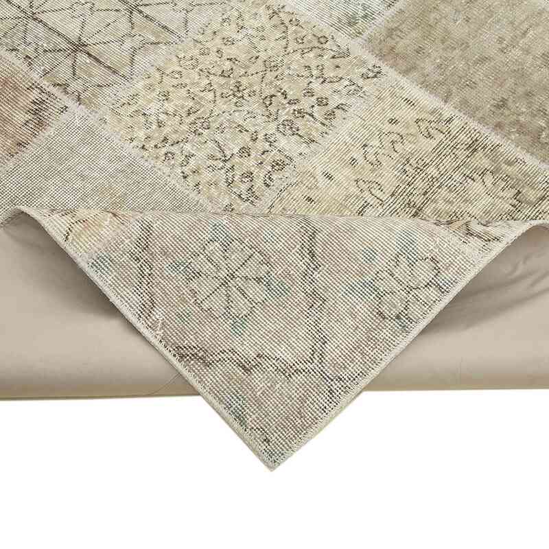 Patchwork Hand-Knotted Turkish Rug - 5' 8" x 7' 10" (68" x 94") - K0064230