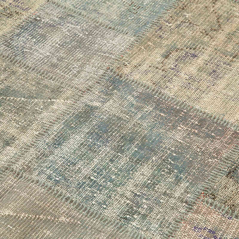 Patchwork Hand-Knotted Turkish Rug - 5' 9" x 7' 11" (69" x 95") - K0064236