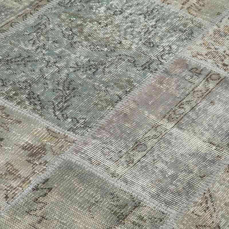 Patchwork Hand-Knotted Turkish Rug - 5' 7" x 7' 10" (67" x 94") - K0064237