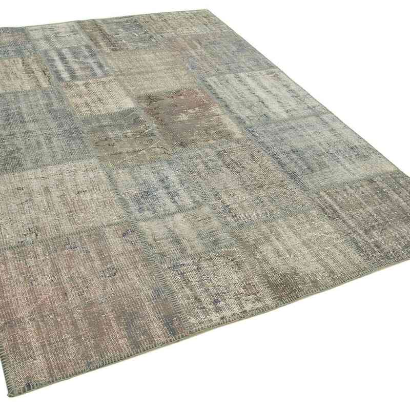 Patchwork Hand-Knotted Turkish Rug - 5' 10" x 8'  (70" x 96") - K0064238