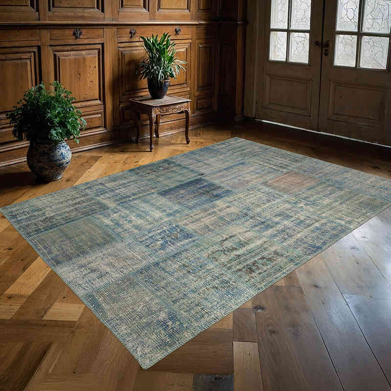 Patchwork El Dokuma Halı - 176 cm x 243 cm - K0064241