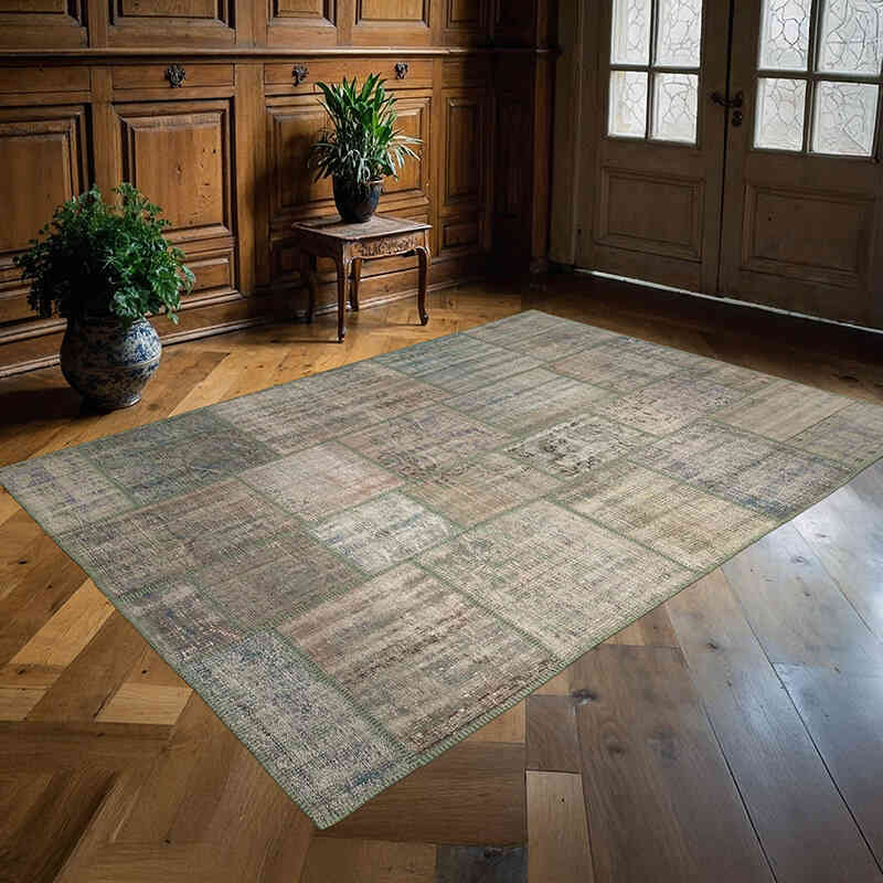 Patchwork El Dokuma Halı - 176 cm x 242 cm - K0064245