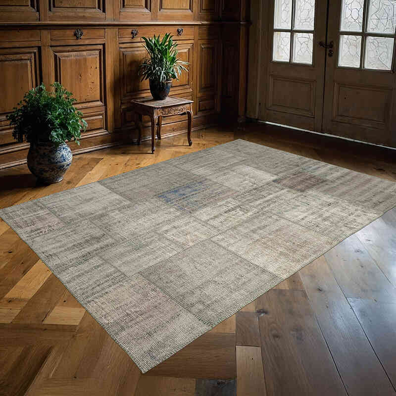 Patchwork El Dokuma Halı - 173 cm x 242 cm - K0064246