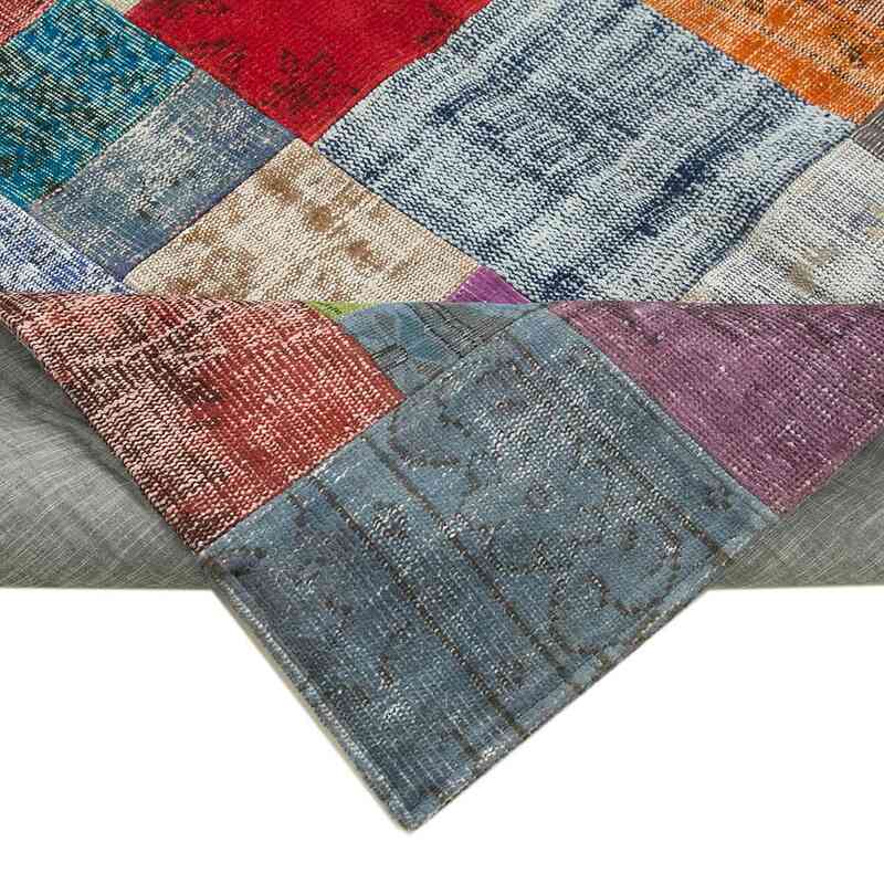 Patchwork Hand-Knotted Turkish Rug - 6' 8" x 9' 11" (80" x 119") - K0064250