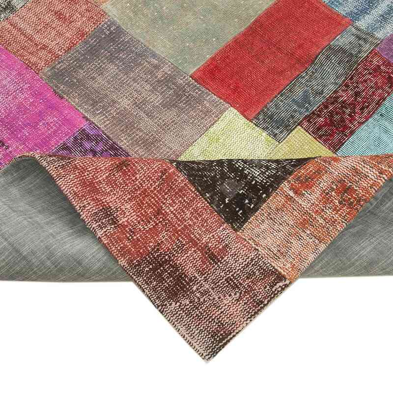 Patchwork Hand-Knotted Turkish Rug - 6' 7" x 9' 10" (79" x 118") - K0064257