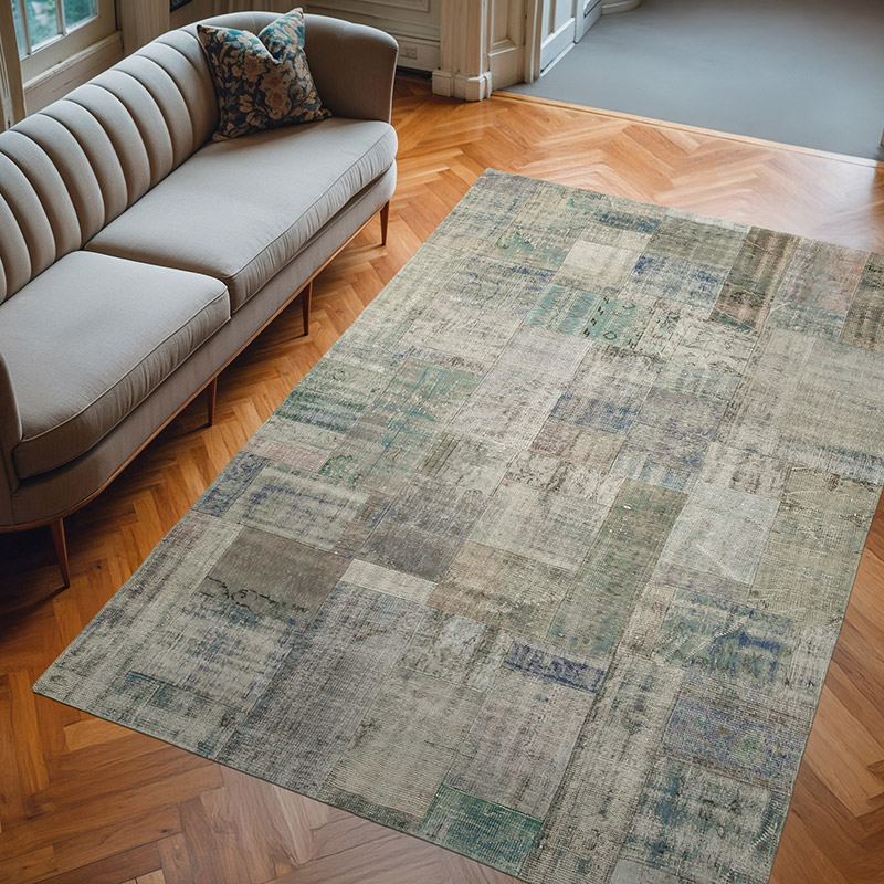 Patchwork El Dokuma Halı - 203 cm x 302 cm - K0064258
