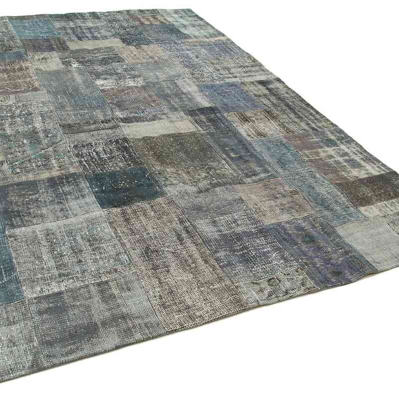 Patchwork Hand-Knotted Turkish Rug - 6' 7" x 9' 10" (79" x 118") - K0064259