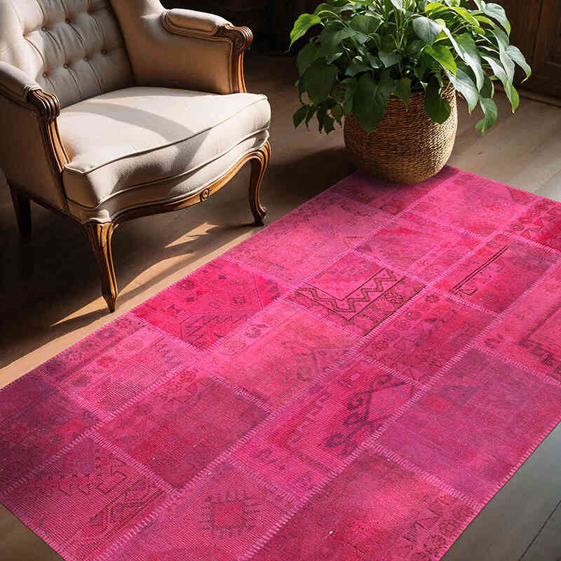 Patchwork El Dokuma Halı - 149 cm x 202 cm - K0064262