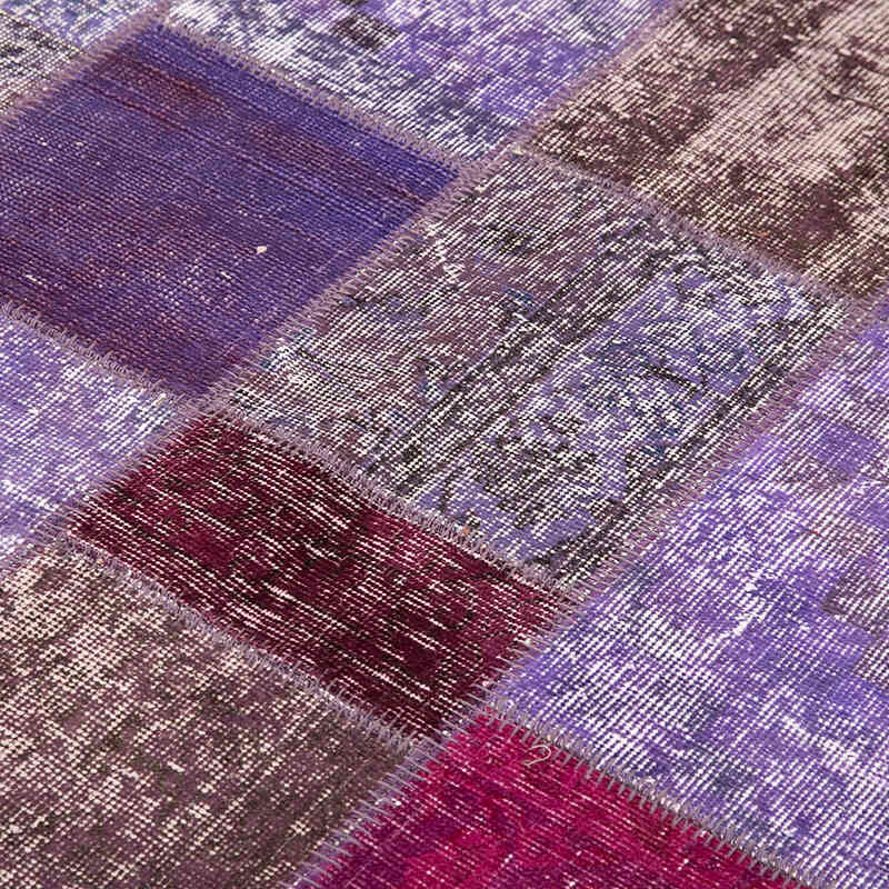 Patchwork Hand-Knotted Turkish Rug - 4' 8" x 6' 7" (56" x 79") - K0064263