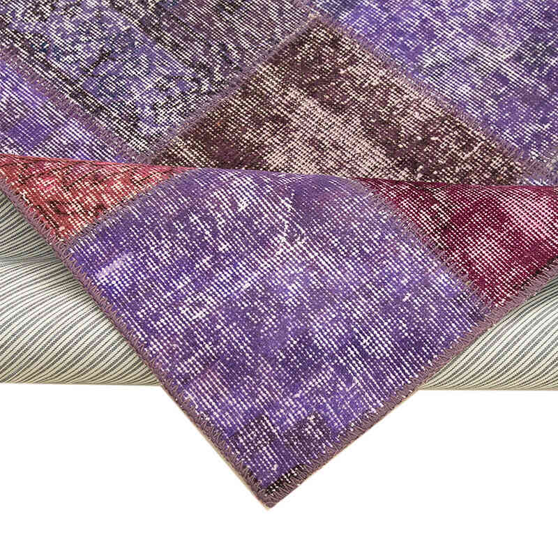 Patchwork Hand-Knotted Turkish Rug - 4' 8" x 6' 7" (56" x 79") - K0064263