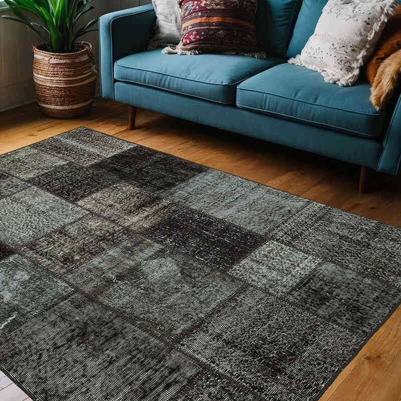 Patchwork El Dokuma Halı - 144 cm x 202 cm - K0064268