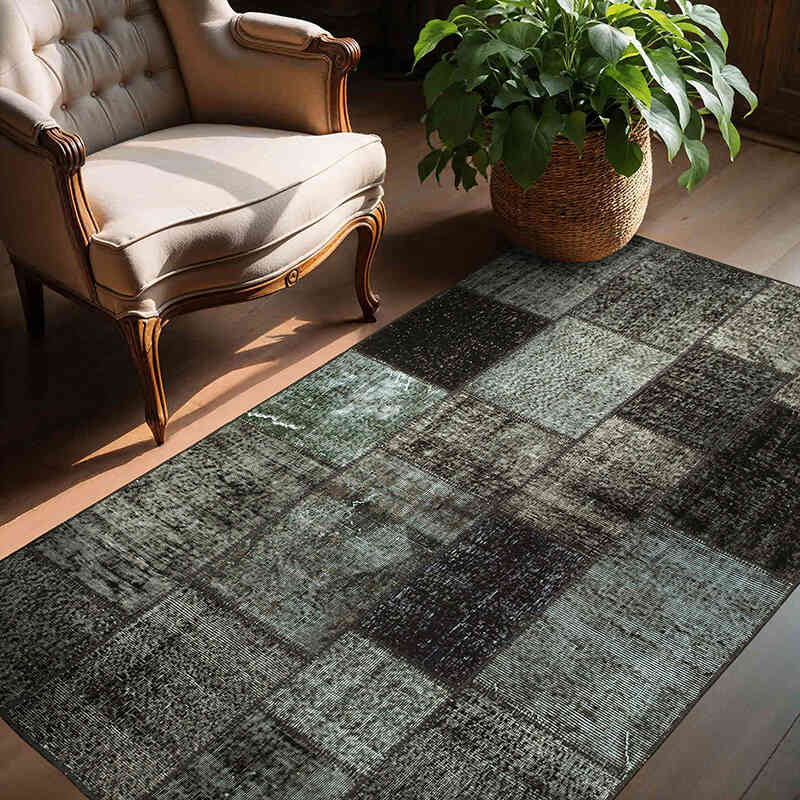 Patchwork El Dokuma Halı - 144 cm x 202 cm - K0064268